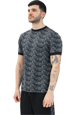 EA7 Hombre, Camisetas, Negro, Talla: 2XL