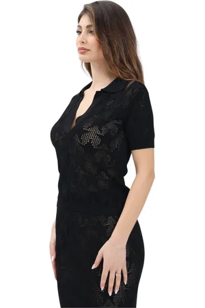 AKEP Mujer, Camisetas, Negro, Talla: S