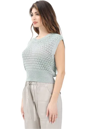 AKEP Mujer, Camisetas, Verde, Talla: S