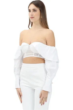Elisabetta Franchi Mujer, Blusas y Camisas, Blanco, Talla: M