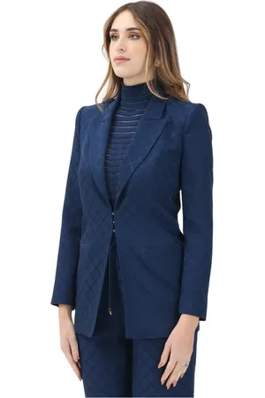 Elisabetta Franchi Mujer, Chaquetas, Azul, Talla: L