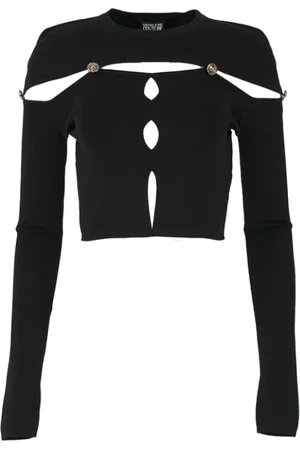 VERSACE Mujer, Camisetas, Negro, Talla: M