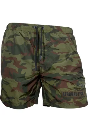 Aeronautica Militare Hombre, Pantalones cortos, Verde, Talla: L