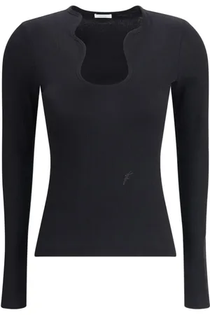 Salvatore Ferragamo Mujer, Camisetas, Negro, Talla: S