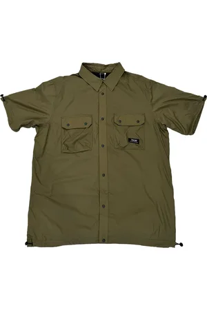 TAION Hombre, Camisas, Verde, Talla: M