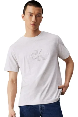 Calvin Klein Hombre, Camisetas, Gris, Talla: M