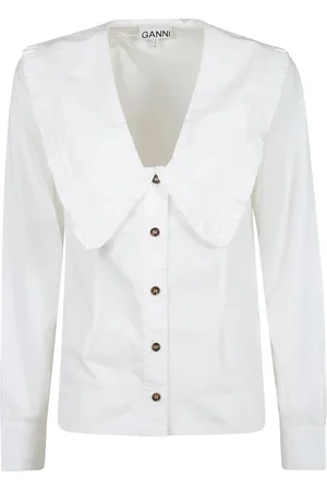 Ganni Mujer, Blusas y Camisas, Blanco, Talla: M