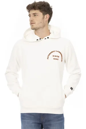 AUTOMOBILI LAMBORGHINI Hombre, Sudaderas, Blanco, Talla: M