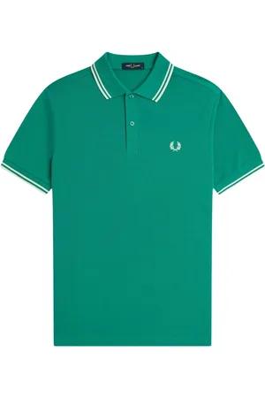 Fred Perry Hombre, Camisetas, Verde, Talla: S