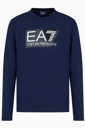 EA7 Hombre, Camisetas, Azul, Talla: M