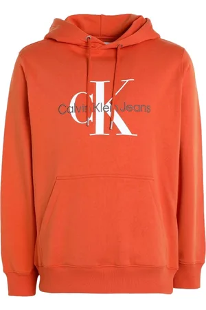 Calvin Klein Hombre, Sudaderas, Naranja, Talla: 2XL