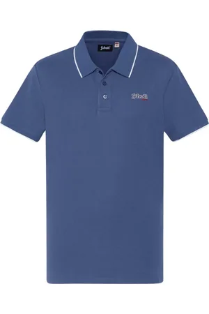 Schott NYC Hombre, Camisetas, Azul, Talla: S
