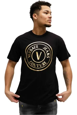VERSACE Hombre, Camisetas, Negro, Talla: L