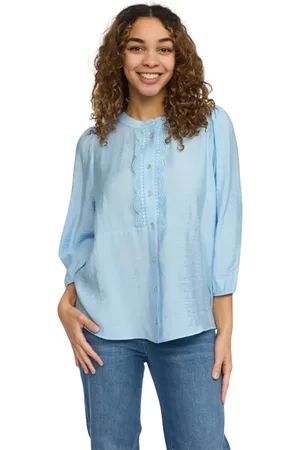 2-Biz Mujer, Blusas y Camisas, Azul, Talla: 2XL