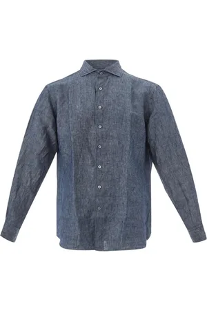 LARDINI Hombre, Camisas, Azul, Talla: 4XL