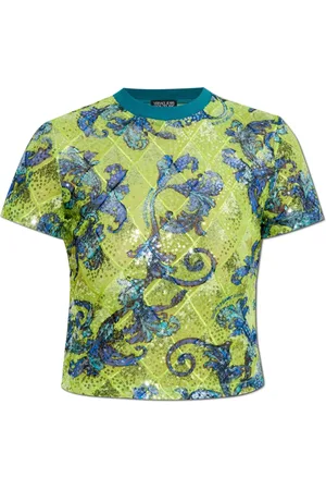 VERSACE Mujer, Camisetas, Verde, Talla: S