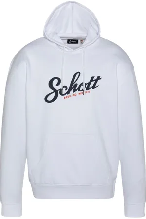 Schott NYC Hombre, Sudaderas, Blanco, Talla: S