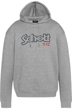 Schott NYC Hombre, Sudaderas, Gris, Talla: 2XL