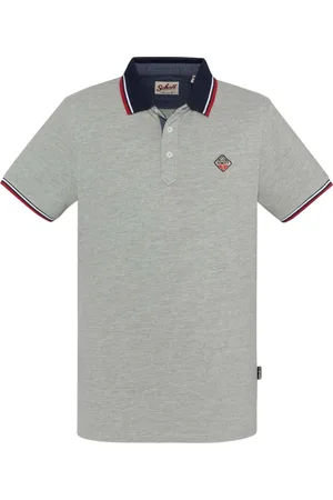 Schott NYC Hombre, Camisetas, Gris, Talla: S