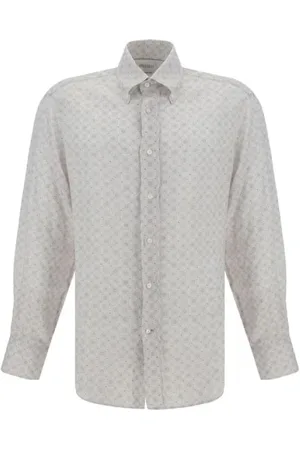 Brunello Cucinelli Hombre, Camisas, Gris, Talla: L