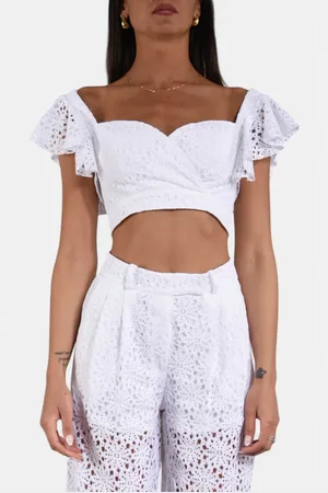 ACTUALEE Mujer, Blusas y Camisas, Blanco, Talla: M