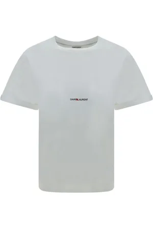 Saint Laurent Mujer, Camisetas, Blanco, Talla: M