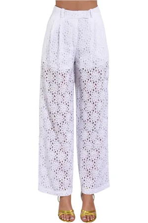ACTUALEE Mujer, Pantalones, Blanco, Talla: XS