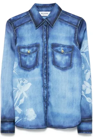 Blugirl Mujer, Blusas y Camisas, Azul, Talla: L