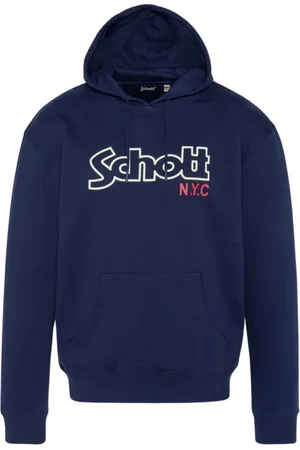 Schott NYC Hombre, Sudaderas, Azul, Talla: XL