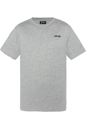 Schott NYC Hombre, Camisetas, Gris, Talla: L
