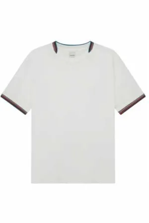 Paul Smith Hombre, Camisetas, Blanco, Talla: S