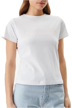 Guess Mujer, Camisetas, Blanco, Talla: S