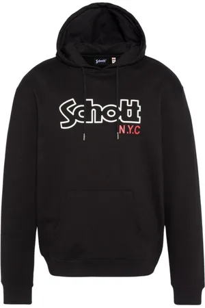 Schott NYC Hombre, Sudaderas, Negro, Talla: S