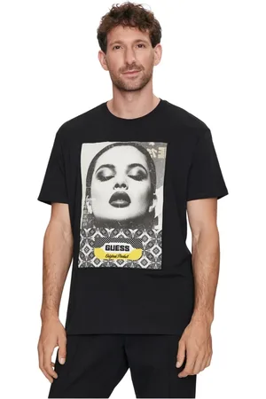 Guess Hombre, Camisetas, Negro, Talla: L