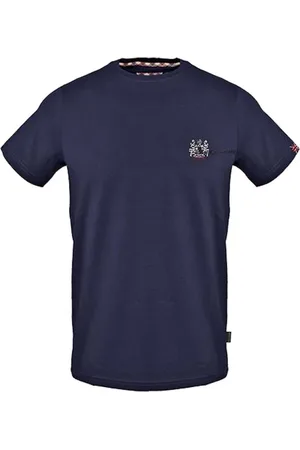 Aquascutum Hombre, Camisetas, Azul, Talla: S