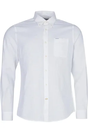 Barbour Hombre, Camisas, Blanco, Talla: 2XL