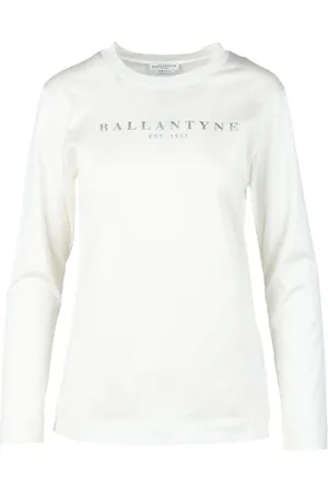 BALLANTYNE Mujer, Camisetas, Blanco, Talla: S