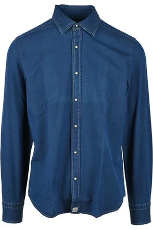 SONRISA Hombre, Camisas, Azul, Talla: M