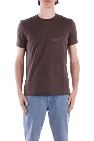 FAY Hombre, Camisetas, Marrón, Talla: L