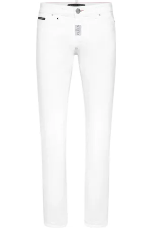 Philipp Plein Hombre, Vaqueros, Blanco, Talla: W32