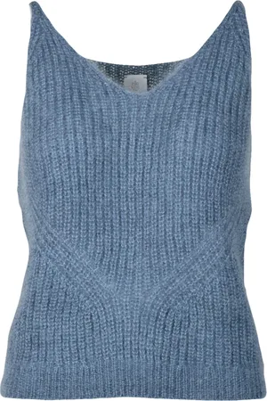 ELEVENTY Mujer, Camisetas, Azul, Talla: M