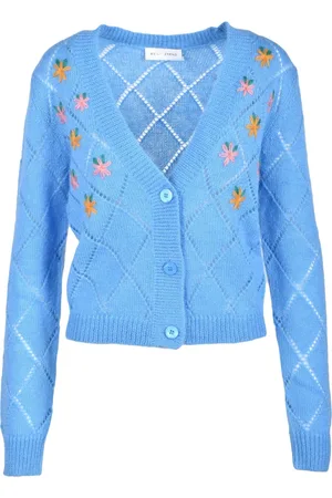 WEILI ZHENG Mujer, Jerseys, Azul, Talla: S