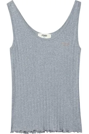 Fendi Mujer, Camisetas, Gris, Talla: M