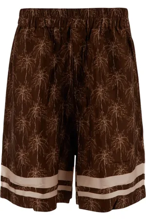 LANEUS Hombre, Pantalones cortos, Marrón, Talla: S