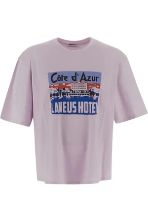 LANEUS Hombre, Camisetas, Rosa, Talla: S