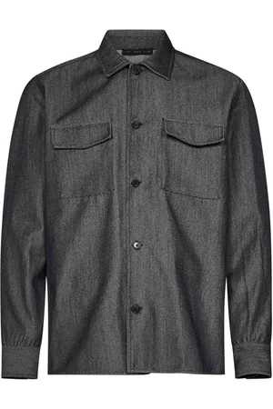 LOW BRAND Hombre, Camisas, Gris, Talla: L