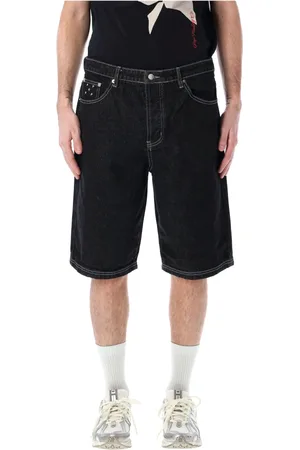 Pop Trading Company Hombre, Pantalones cortos, Negro, Talla: S