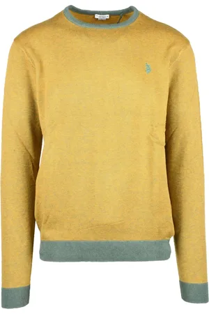U.S. Polo Assn. Hombre, Jerseys, Amarillo, Talla: L