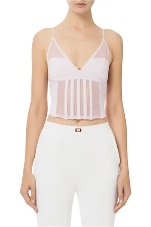 Elisabetta Franchi Mujer, Camisetas, Blanco, Talla: M