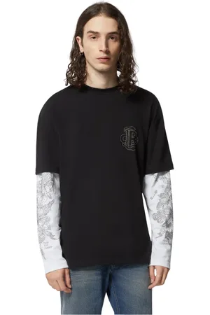 John Richmond Hombre, Camisetas, Negro, Talla: L